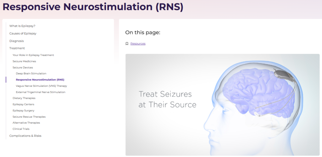 Link to Epilepsy website